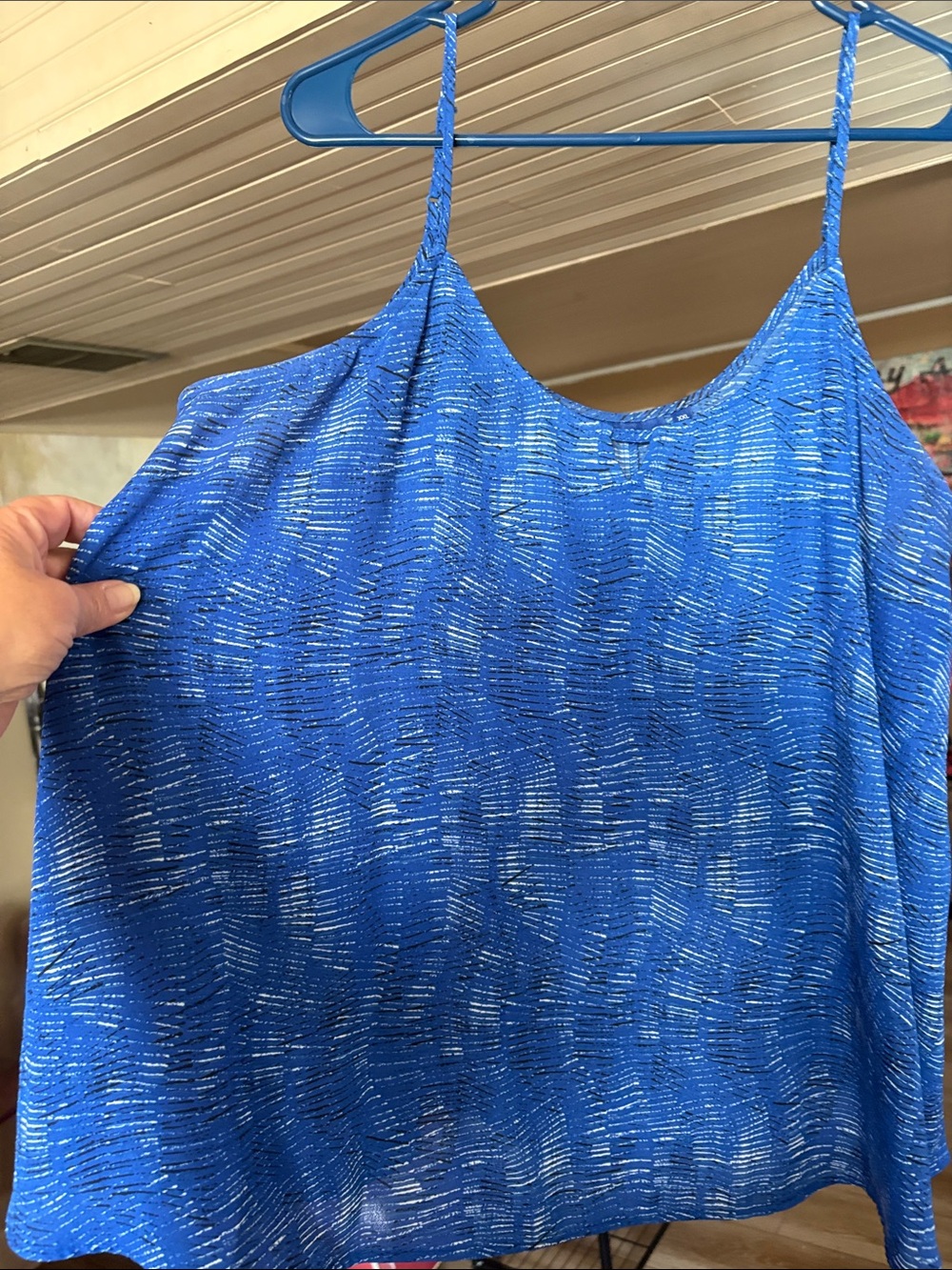 Apt. 9 Blue Metallic-Accent Spaghetti Strap Cami